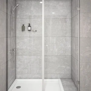 MAMPARA ABATIBLE CROMADA 110