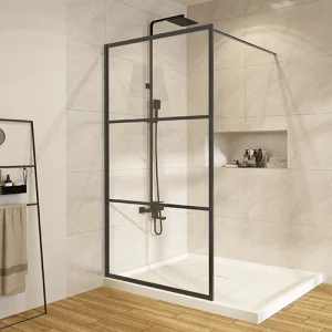 MAMPARA FIJA SERIGRÁFICA NEGRO MATE 100