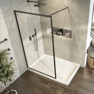 MAMPARA PREMIUM FIJA NEGRA MATE 100