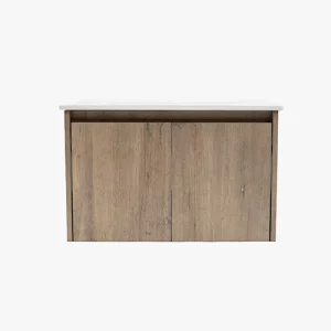 Mueble de Baño Bloom Suspendido Dos Puertas 790x450x390mm con Lavamanos Ancient Oak Urben