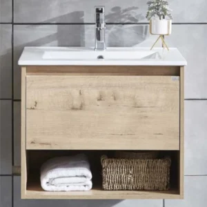 Mueble de Baño Queen Cajón y Repisa con Lavamanos Caramel 600mm