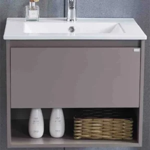 Mueble de Baño con Lavamanos gris 700 mm